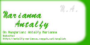 marianna antalfy business card